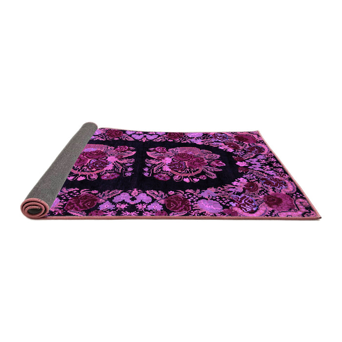 Sideview of Medallion Purple French Rug, abs5402pur