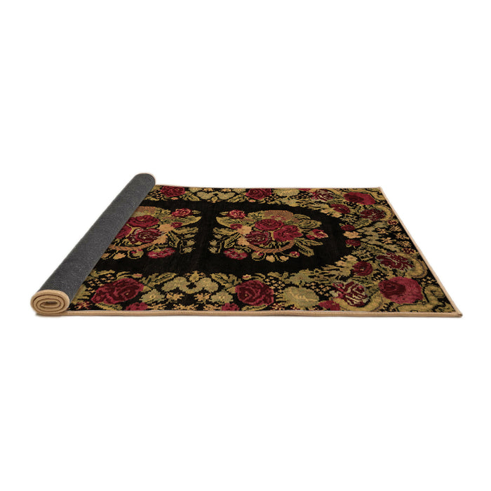 Sideview of Medallion Brown French Rug, abs5402brn