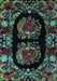 Medallion Light Blue French Rug, abs5402lblu