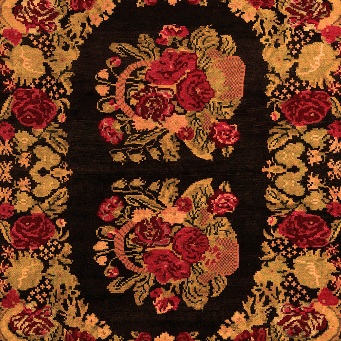 Medallion Orange French Rug, abs5402org