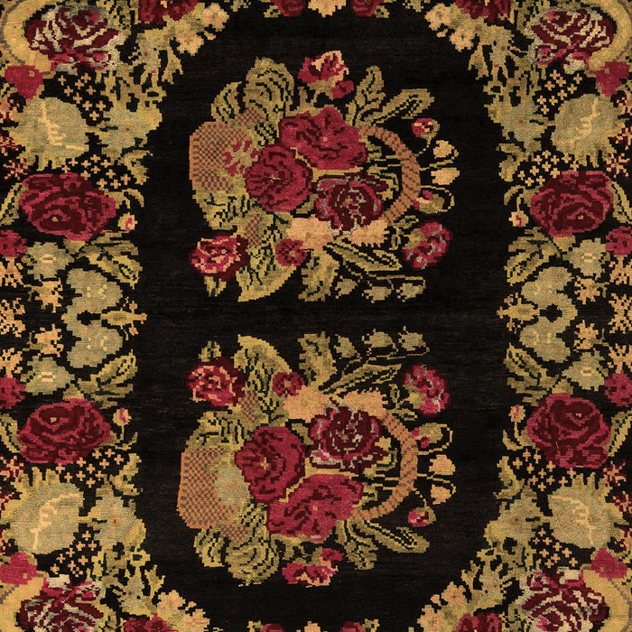 Medallion Brown French Rug, abs5402brn