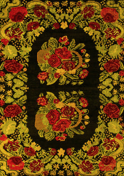 Medallion Yellow French Rug, abs5402yw