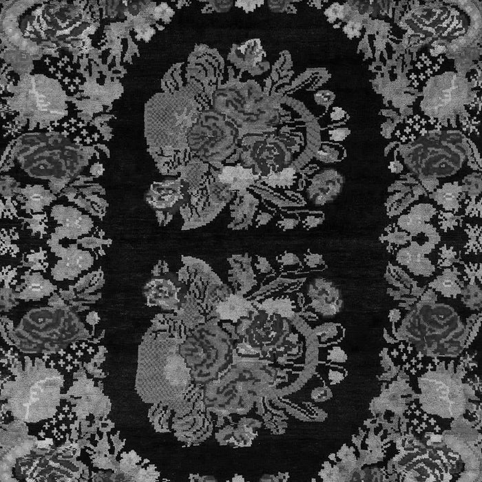 Medallion Gray French Rug, abs5402gry