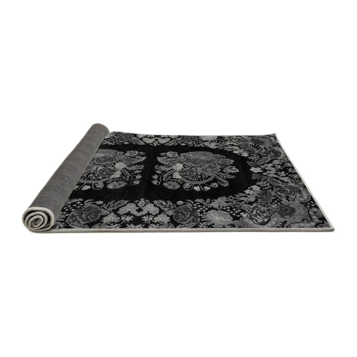 Sideview of Medallion Gray French Rug, abs5402gry