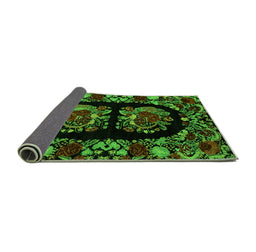 Sideview of Medallion Green French Rug, abs5402grn