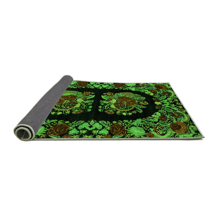 Sideview of Medallion Green French Rug, abs5402grn
