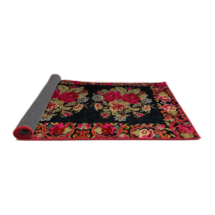 Sideview of Abstract Reddish Brown Medallion Rug, abs5403