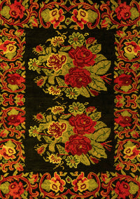 Medallion Yellow French Rug, abs5403yw