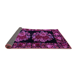 Sideview of Medallion Purple French Rug, abs5403pur