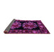 Sideview of Medallion Purple French Rug, abs5403pur