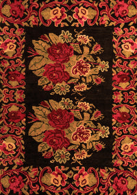 Medallion Orange French Rug, abs5403org