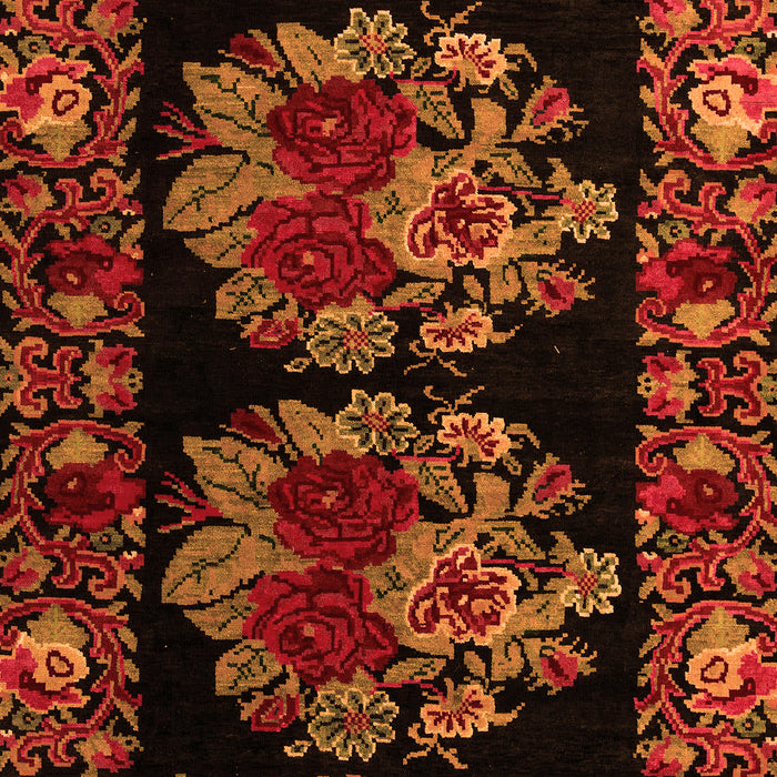 Medallion Orange French Rug, abs5403org