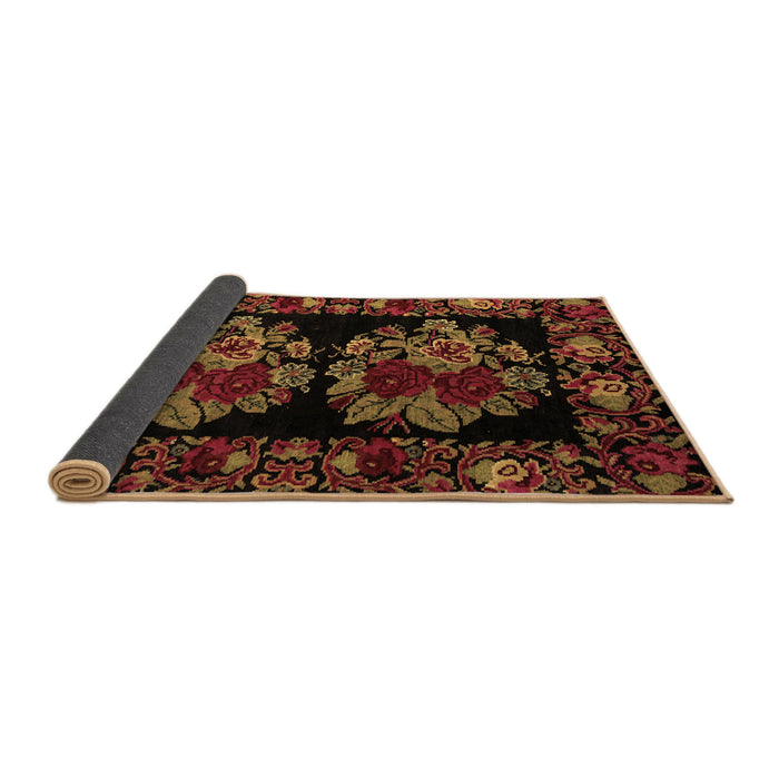 Sideview of Medallion Brown French Rug, abs5403brn