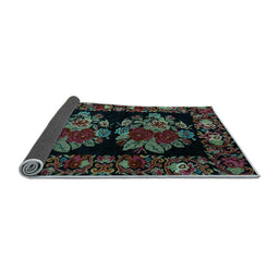 Sideview of Medallion Light Blue French Rug, abs5403lblu