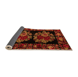 Sideview of Medallion Orange French Rug, abs5403org