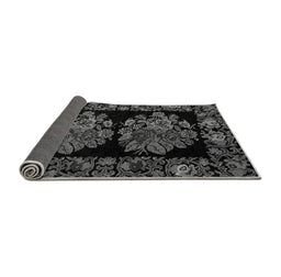 Sideview of Medallion Gray French Rug, abs5403gry