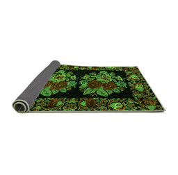 Sideview of Medallion Green French Rug, abs5403grn