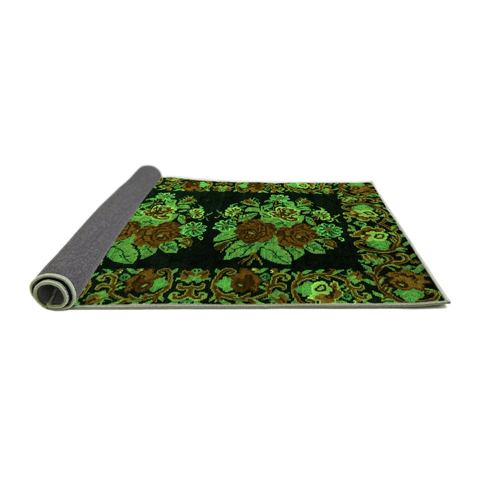 Sideview of Medallion Green French Rug, abs5403grn