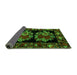 Sideview of Medallion Green French Rug, abs5403grn