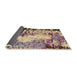 Sideview of Abstract Maroon Purple Modern Rug, abs5404