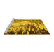 Sideview of Machine Washable Abstract Yellow Modern Rug, wshabs5404yw