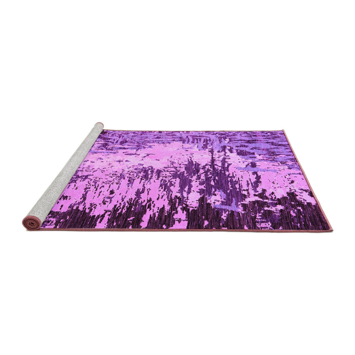 Sideview of Machine Washable Abstract Purple Modern Area Rugs, wshabs5404pur