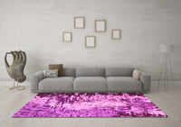 Machine Washable Abstract Pink Modern Rug, wshabs5404pnk