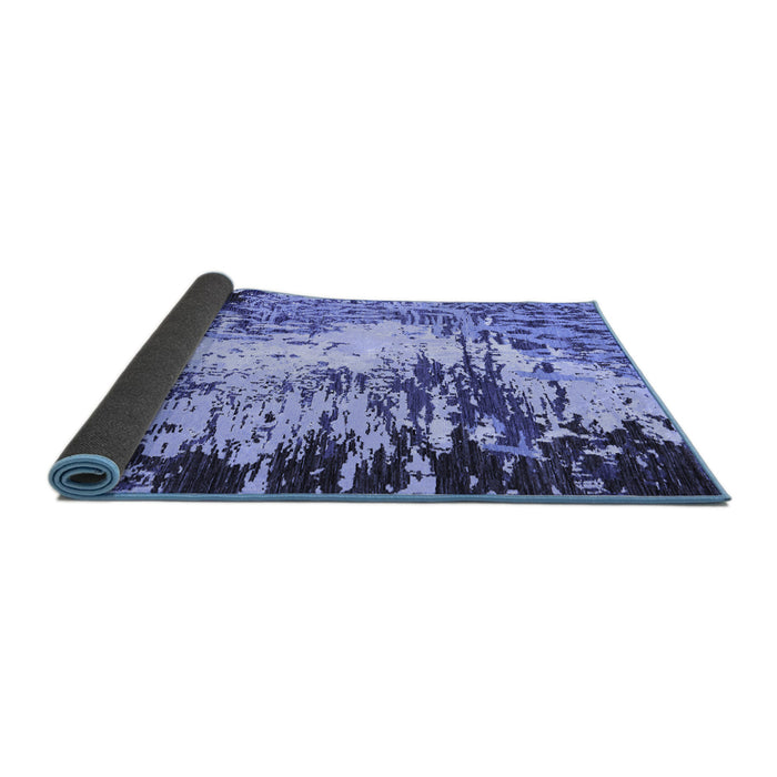 Sideview of Abstract Blue Modern Rug, abs5404blu