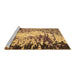 Sideview of Machine Washable Abstract Brown Modern Rug, wshabs5404brn