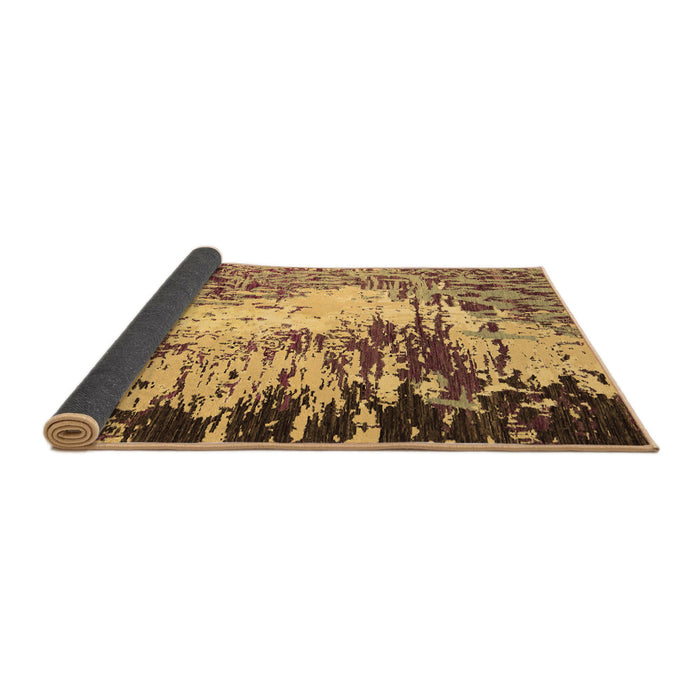 Sideview of Abstract Brown Modern Rug, abs5404brn