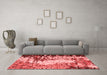 Modern Red Washable Rugs