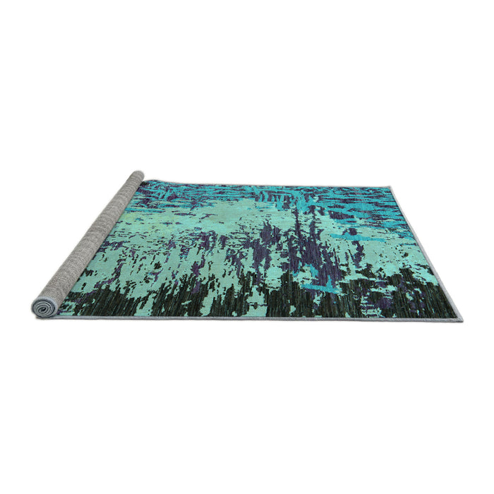 Sideview of Machine Washable Abstract Light Blue Modern Rug, wshabs5404lblu