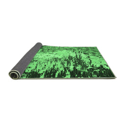 Sideview of Abstract Emerald Green Modern Rug, abs5404emgrn
