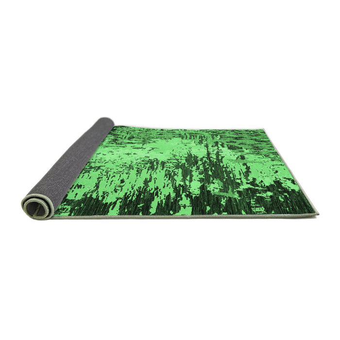 Sideview of Abstract Emerald Green Modern Rug, abs5404emgrn