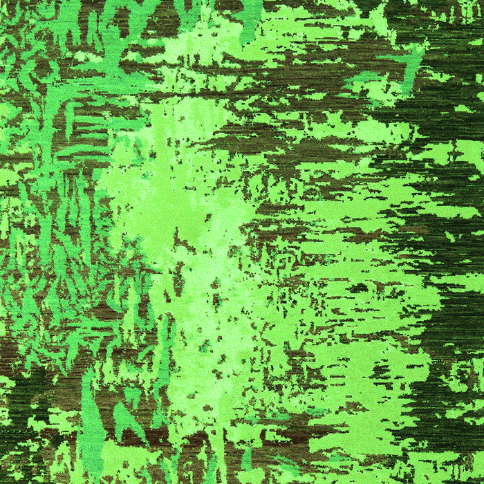Machine Washable Abstract Green Modern Area Rugs, wshabs5404grn