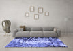 Machine Washable Abstract Blue Modern Rug in a Living Room, wshabs5404blu