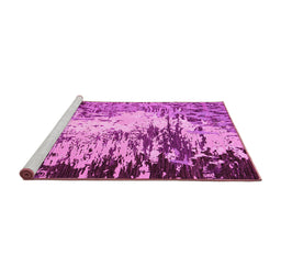 Sideview of Machine Washable Abstract Pink Modern Rug, wshabs5404pnk