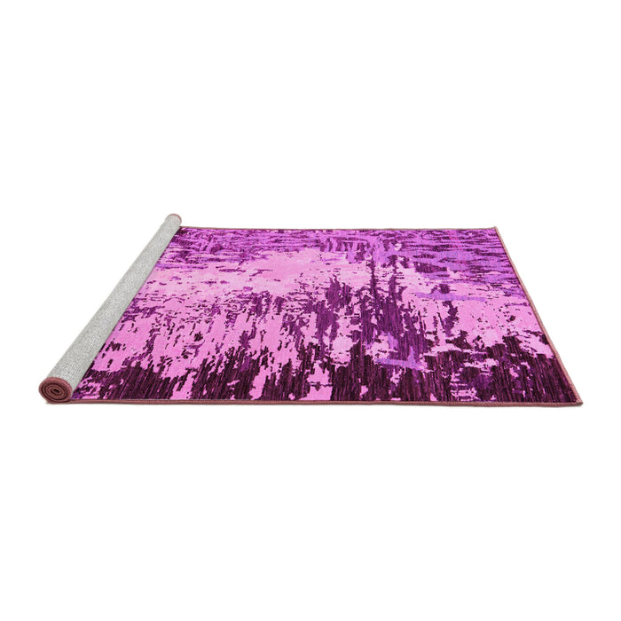 Sideview of Machine Washable Abstract Pink Modern Rug, wshabs5404pnk