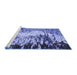 Sideview of Machine Washable Abstract Blue Modern Rug, wshabs5404blu