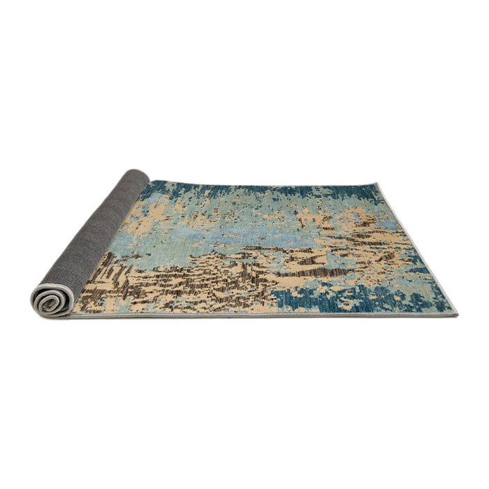 Sideview of Abstract Ash Gray Modern Rug, abs5405
