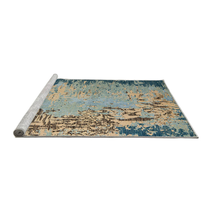 Sideview of Machine Washable Abstract Ash Gray Rug, wshabs5405