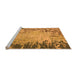 Sideview of Machine Washable Abstract Orange Modern Area Rugs, wshabs5405org