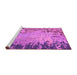 Sideview of Machine Washable Abstract Pink Modern Rug, wshabs5405pnk