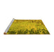 Sideview of Machine Washable Abstract Yellow Modern Rug, wshabs5405yw