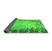 Sideview of Abstract Green Modern Rug, abs5405grn