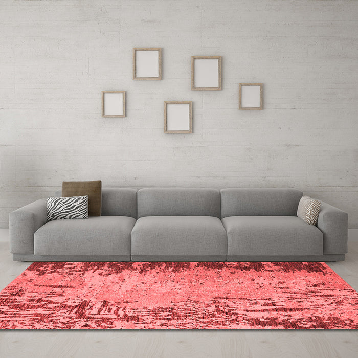 Modern Red Washable Rugs