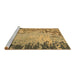 Sideview of Machine Washable Abstract Brown Modern Rug, wshabs5405brn