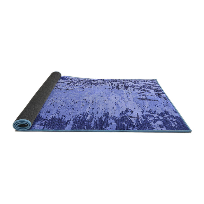 Sideview of Abstract Blue Modern Rug, abs5405blu