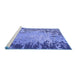 Sideview of Machine Washable Abstract Blue Modern Rug, wshabs5405blu