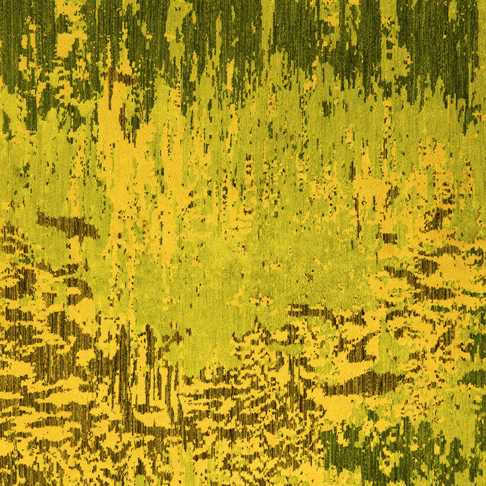 Square Abstract Yellow Modern Rug, abs5405yw